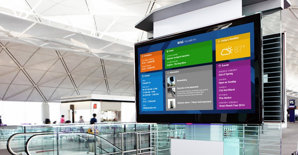 A digital signage example